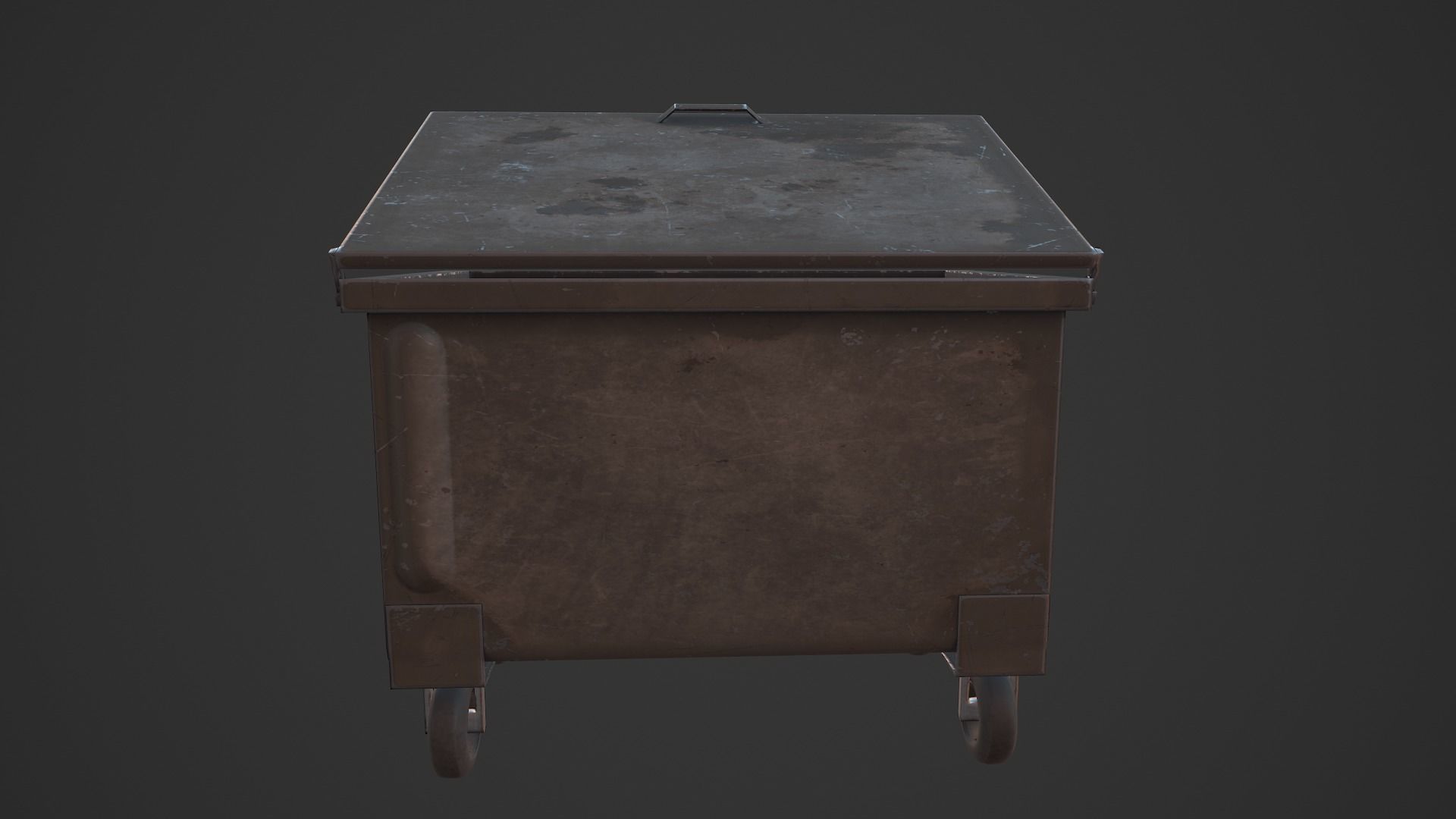 Garbage Container Low-poly 3D model_12