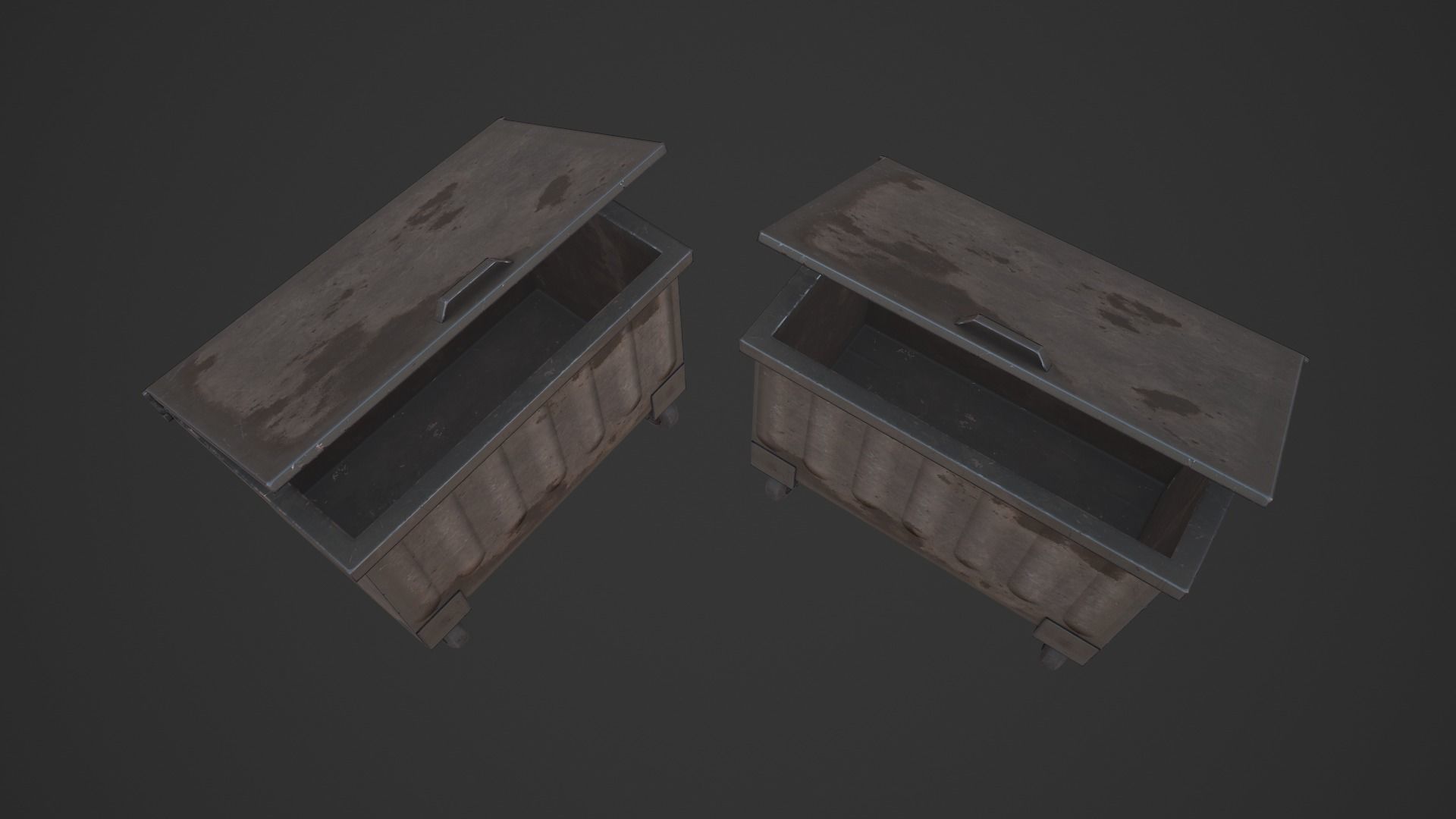 Garbage Container Low-poly 3D model_6