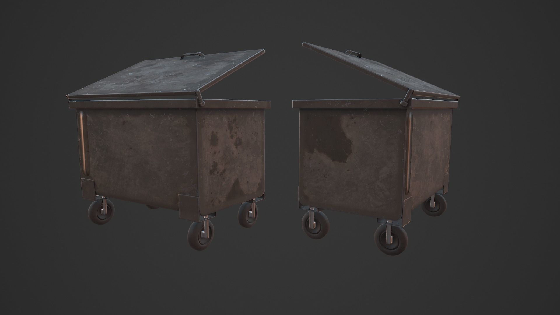 Garbage Container Low-poly 3D model_15