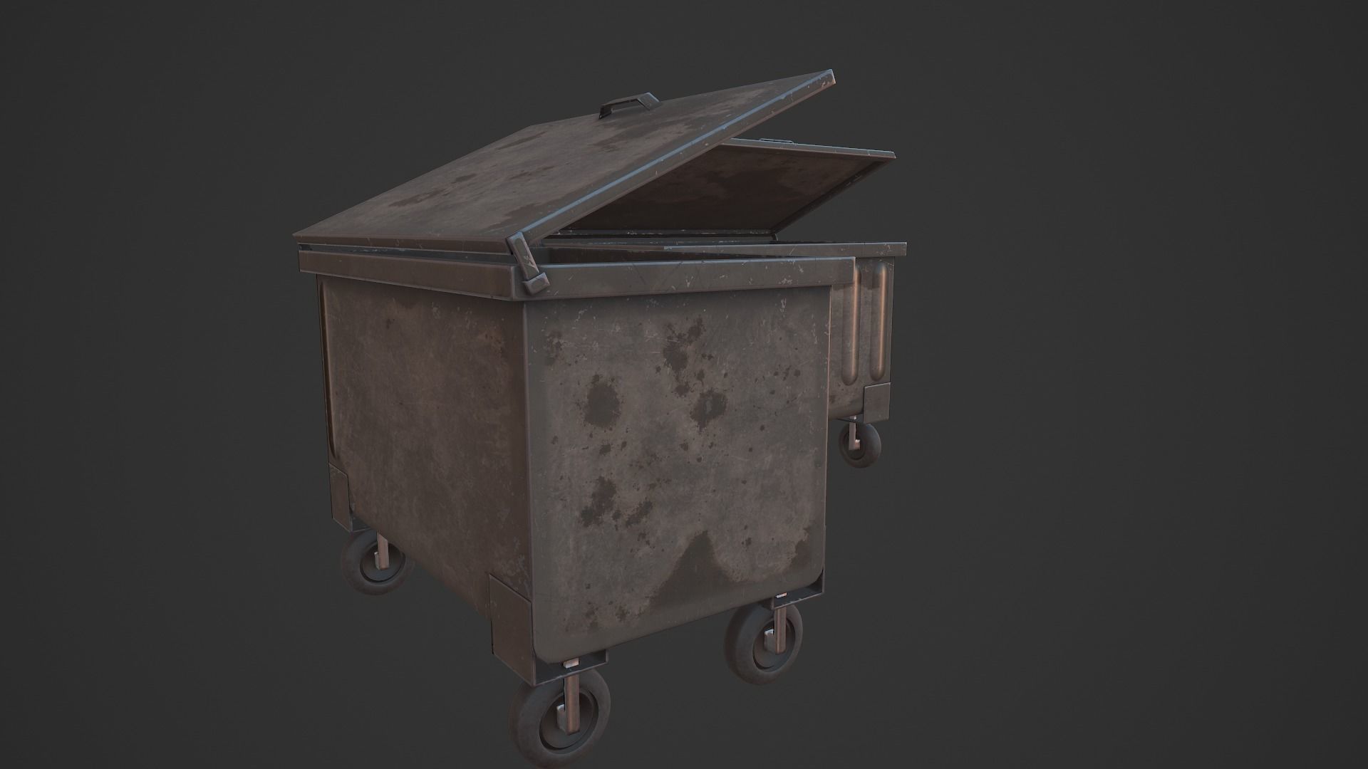 Garbage Container Low-poly 3D model_14