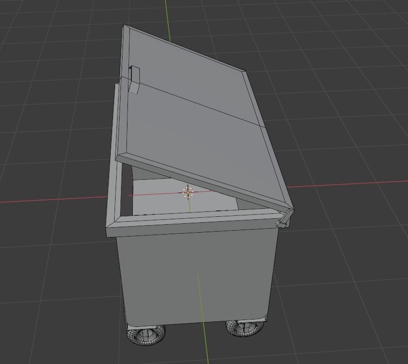 Garbage Container Low-poly 3D model_21