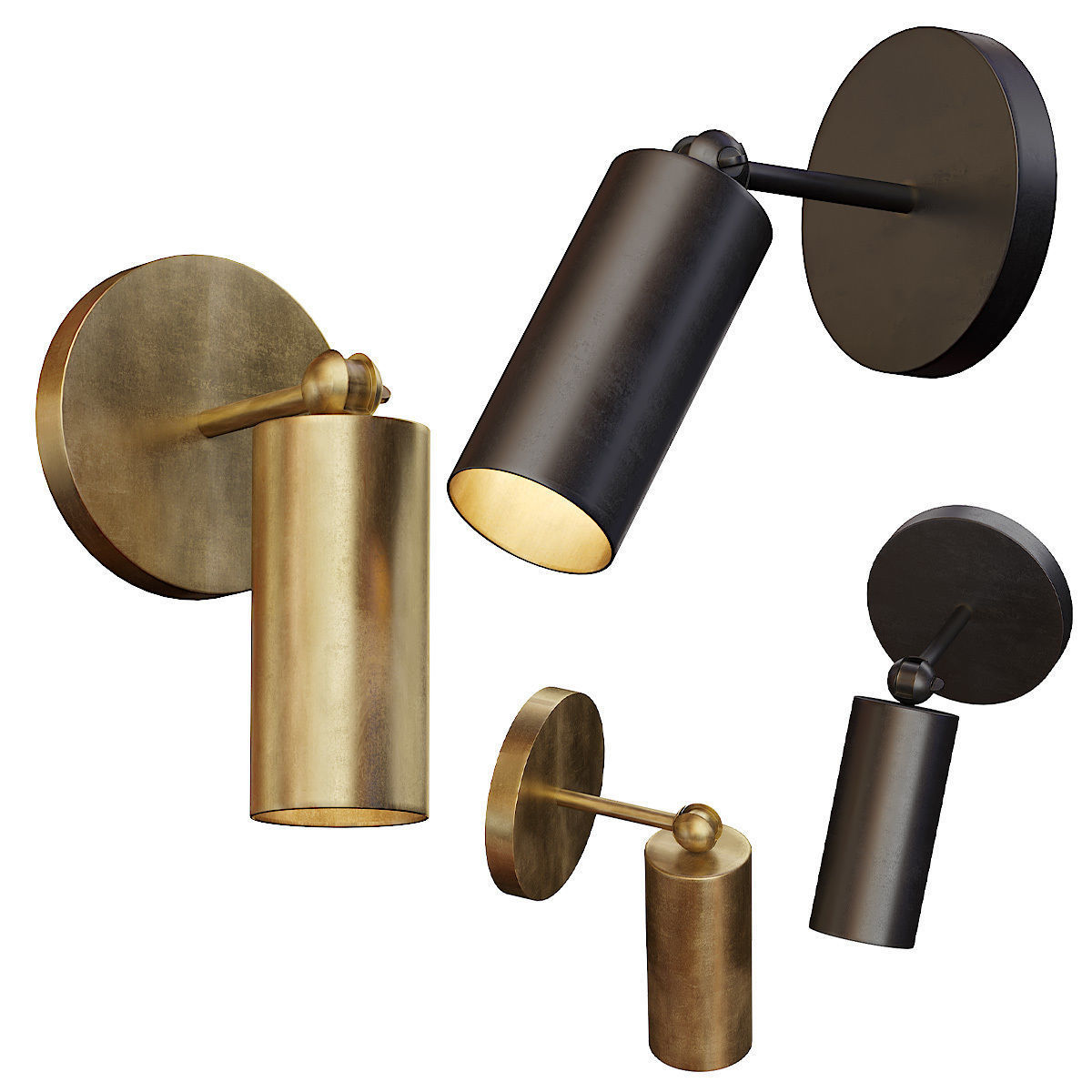 BRA CYLINDER SCONCE Designed by Apparatus Studio 3D model_1