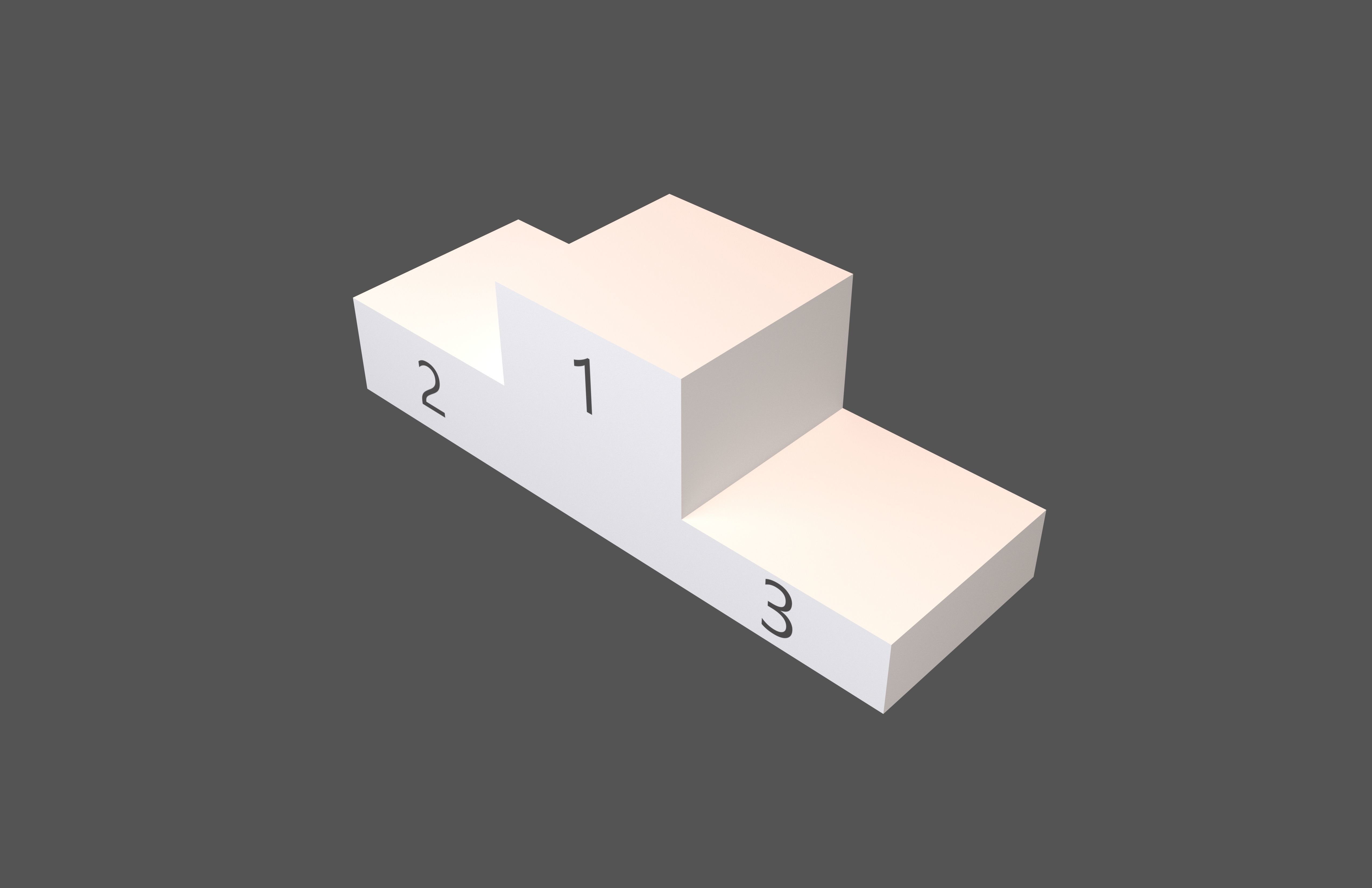 Podium v1 001 Low-poly 3D model_3