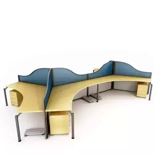 Wood Conjoined  Office Desk