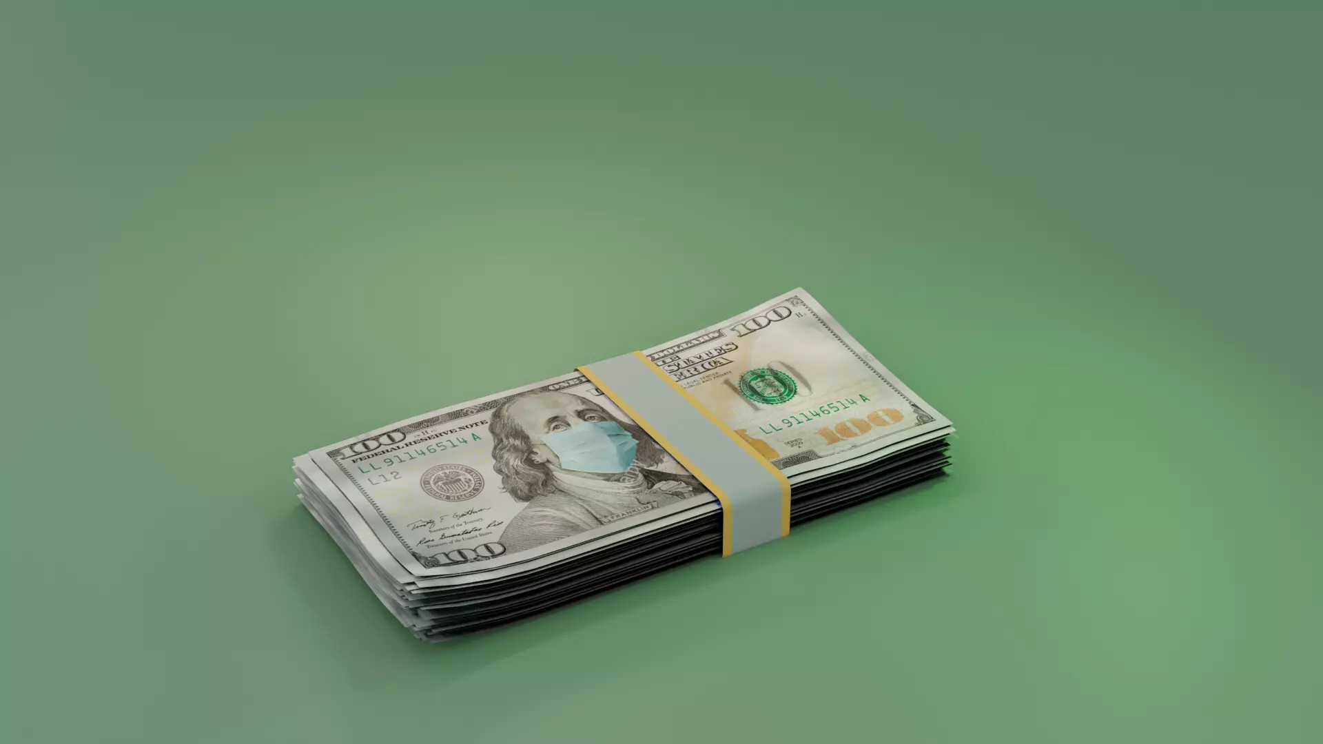  Dollar Stack  3d Model  Low-poly 3D model_0