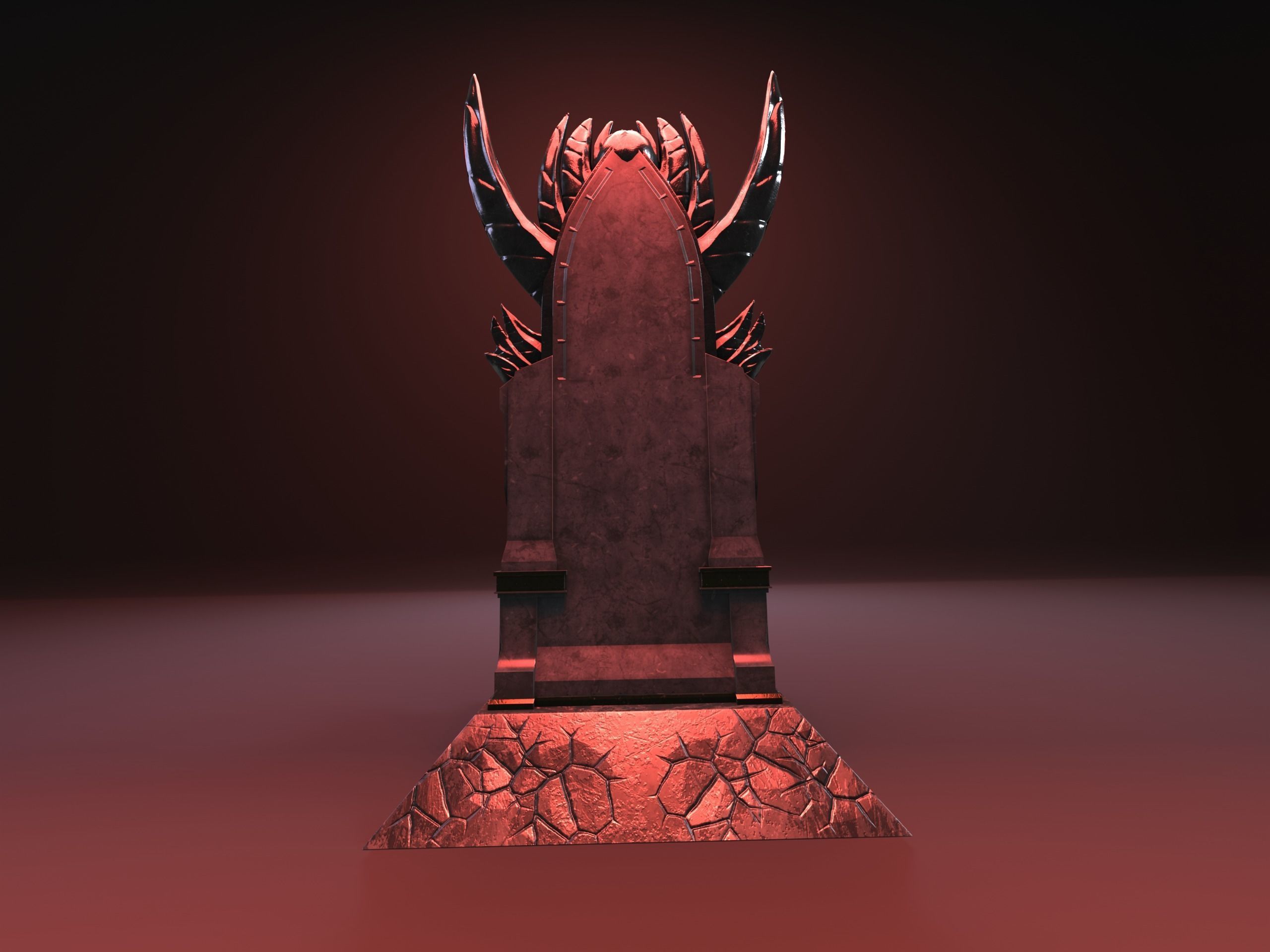 Blood Throne Low-poly 3D model_4