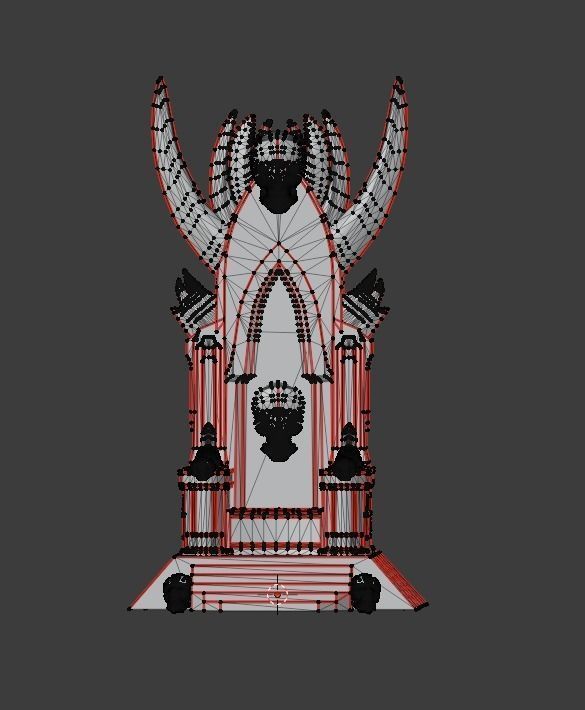 Blood Throne Low-poly 3D model_5