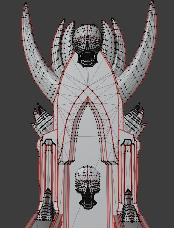 Blood Throne Low-poly 3D model_6
