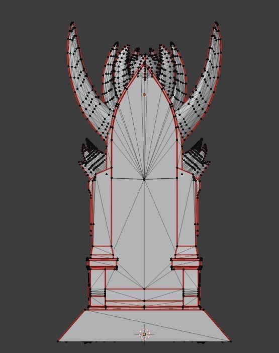 Blood Throne Low-poly 3D model_8