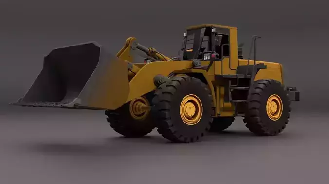 Wheel Loader 3D Model Low-poly 3D model
