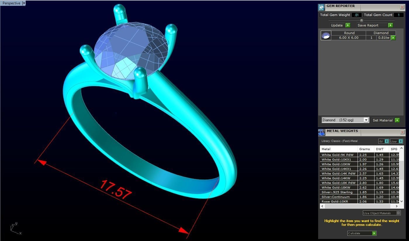 Diamond ring - Womens Rings 3D print model_6