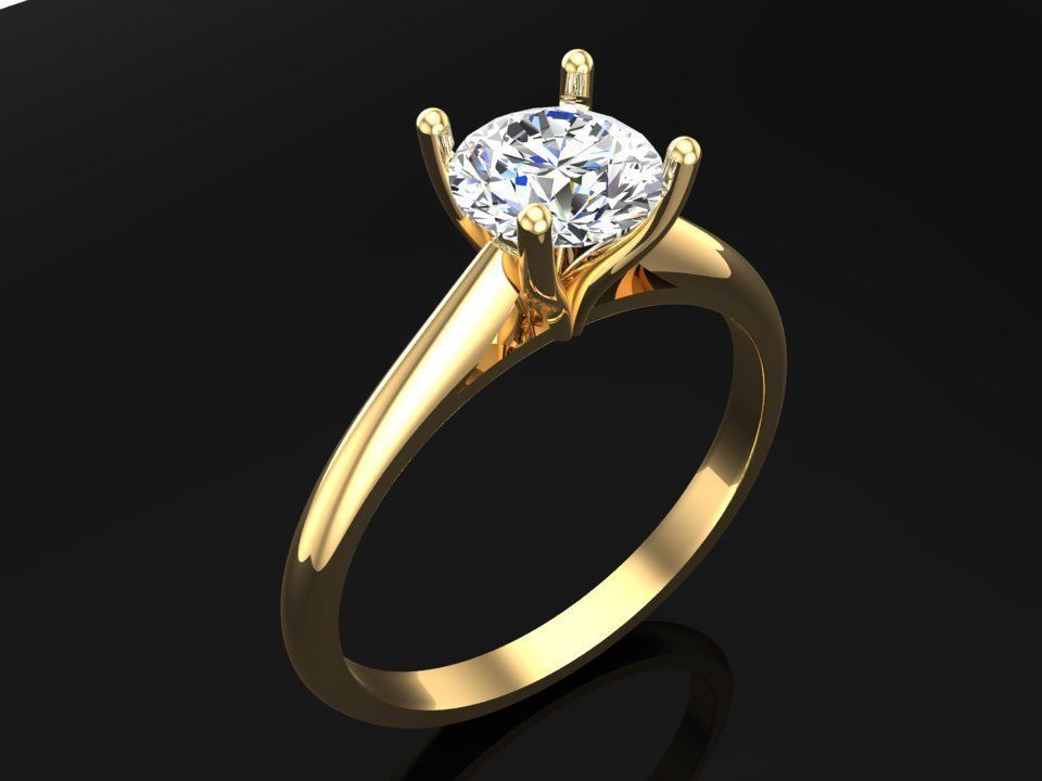 Diamond ring - Womens Rings 3D print model_3