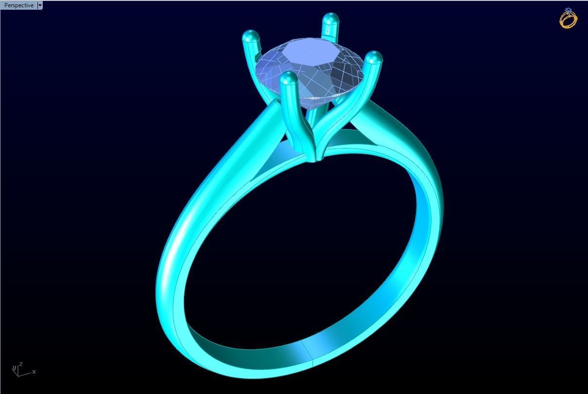 Diamond ring - Womens Rings 3D print model_2