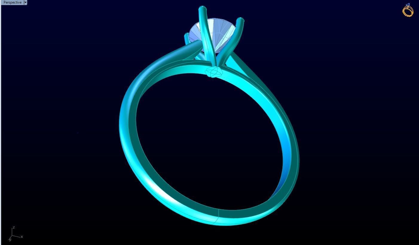 Diamond ring - Womens Rings 3D print model_7