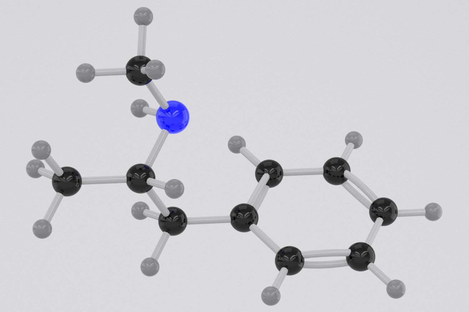 Drug Methaphetamine Molecule 3D model_1