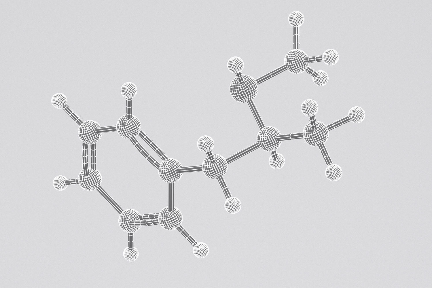 Drug Methaphetamine Molecule 3D model_4