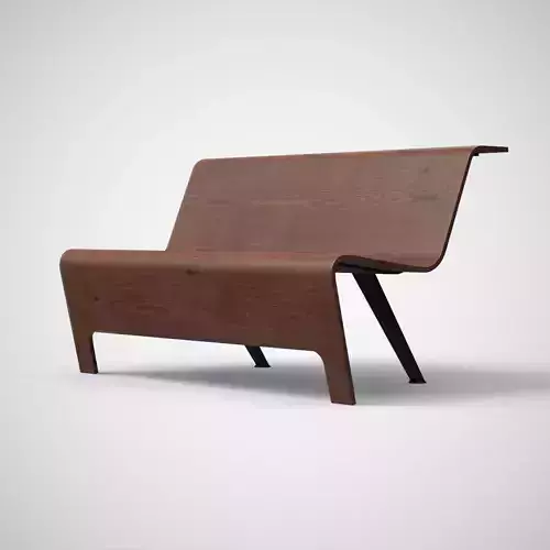 Sellex modular Bench walnut finish