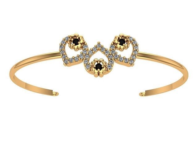 bracelets 6 bangle with diamonds gold 3D print model