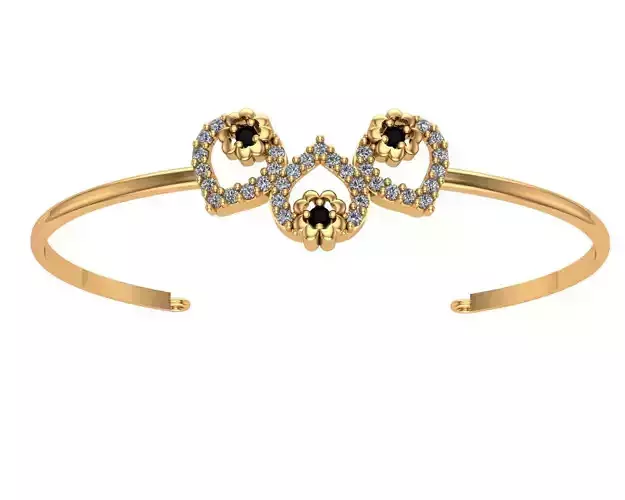 bracelets 6 bangle with diamonds gold