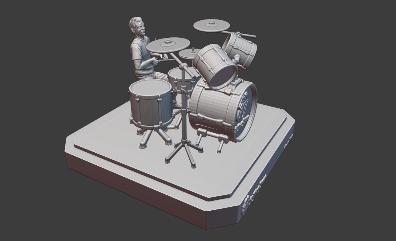 THE ROLLING STONES CHARLIE WATTS - 3DPRINTING 3D print model_16