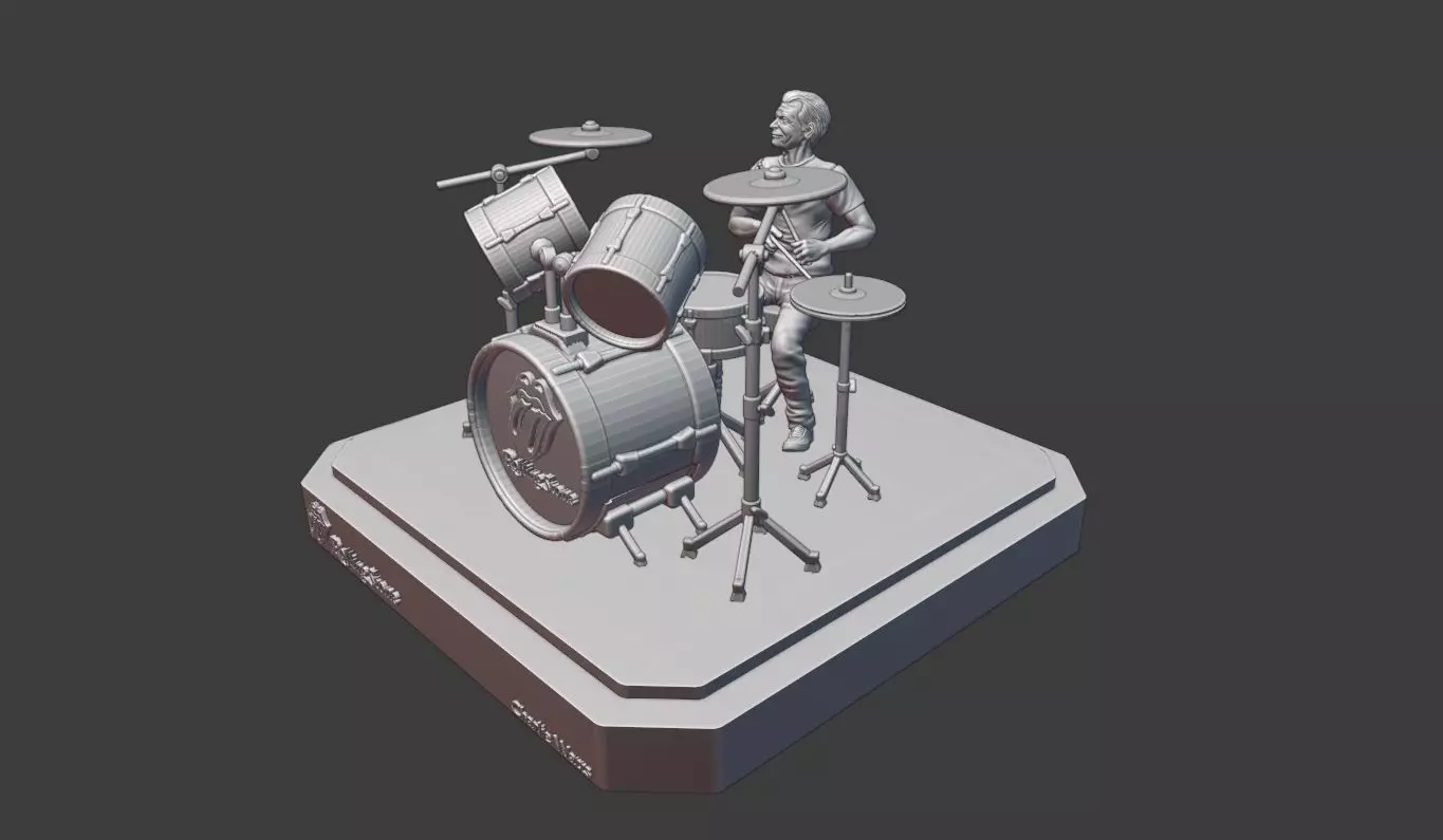 THE ROLLING STONES CHARLIE WATTS - 3DPRINTING 3D print model_0