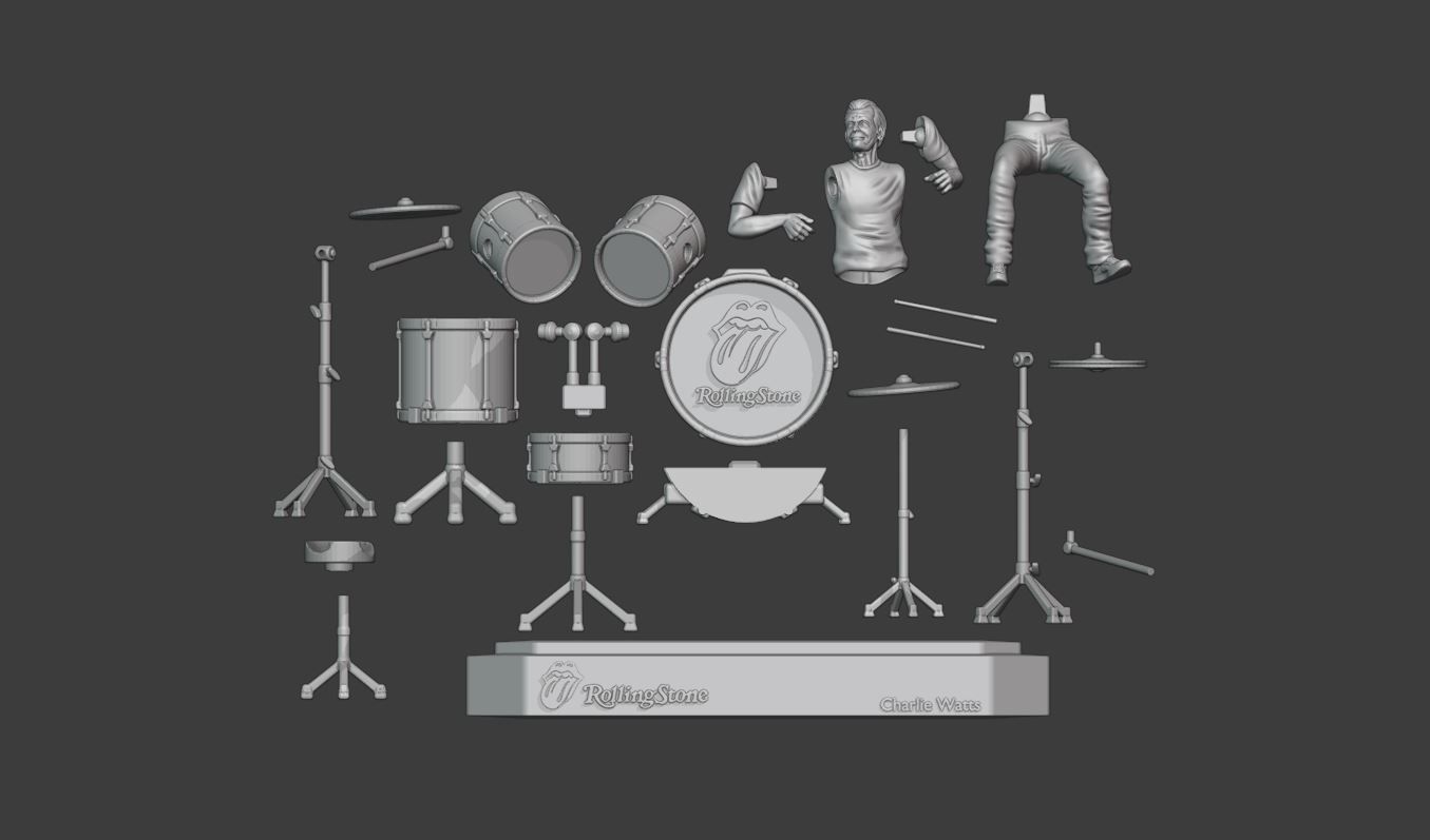 THE ROLLING STONES CHARLIE WATTS - 3DPRINTING 3D print model_21