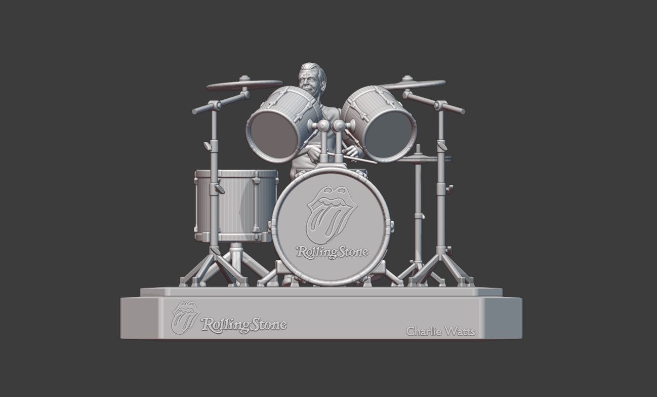 THE ROLLING STONES CHARLIE WATTS - 3DPRINTING 3D print model_2