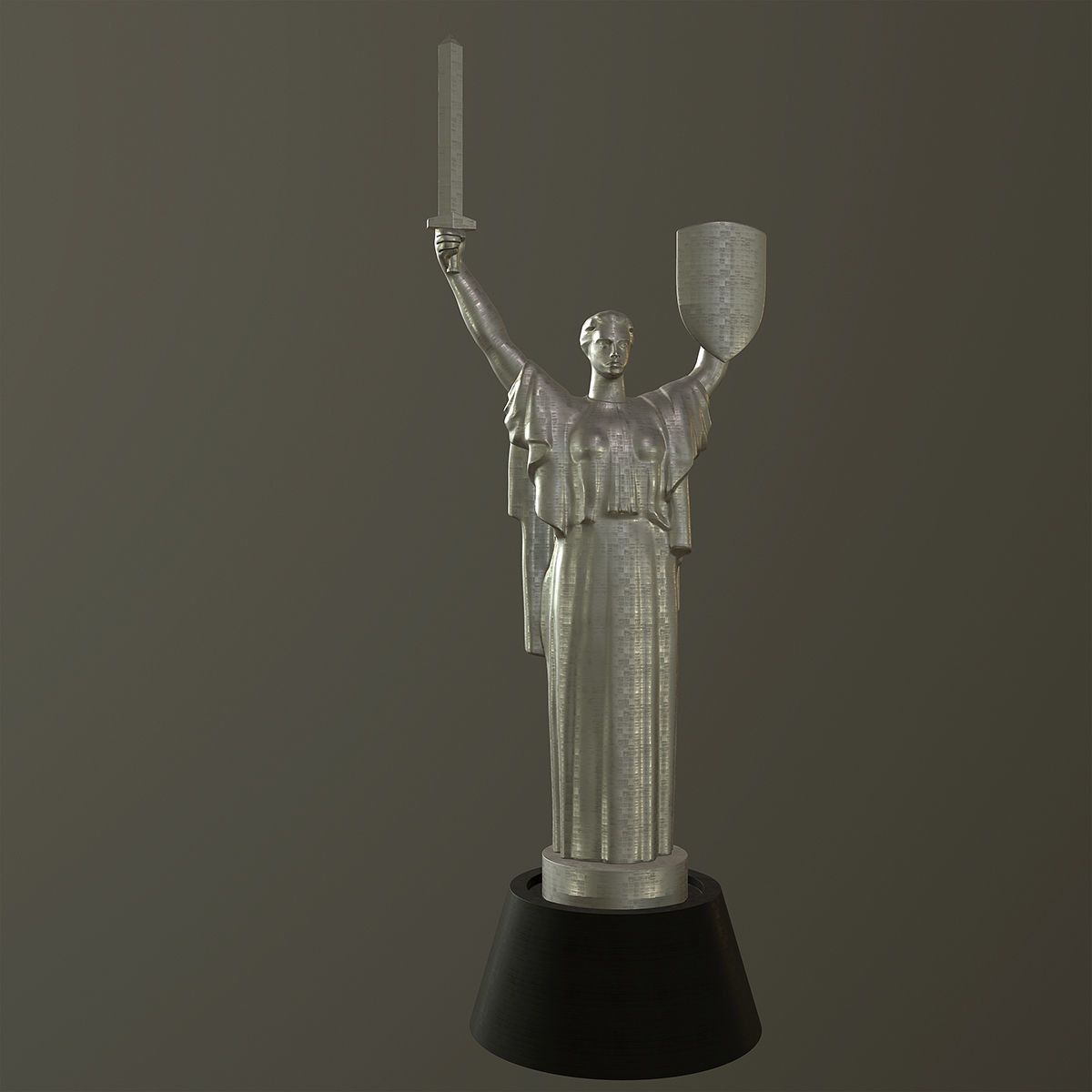 Mother motherland Low-poly 3D model_2