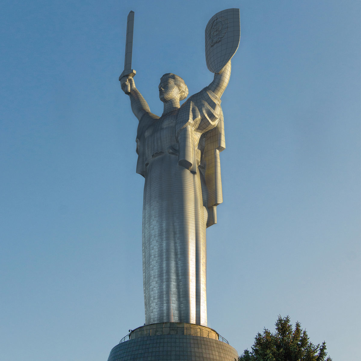 Mother motherland Low-poly 3D model_6