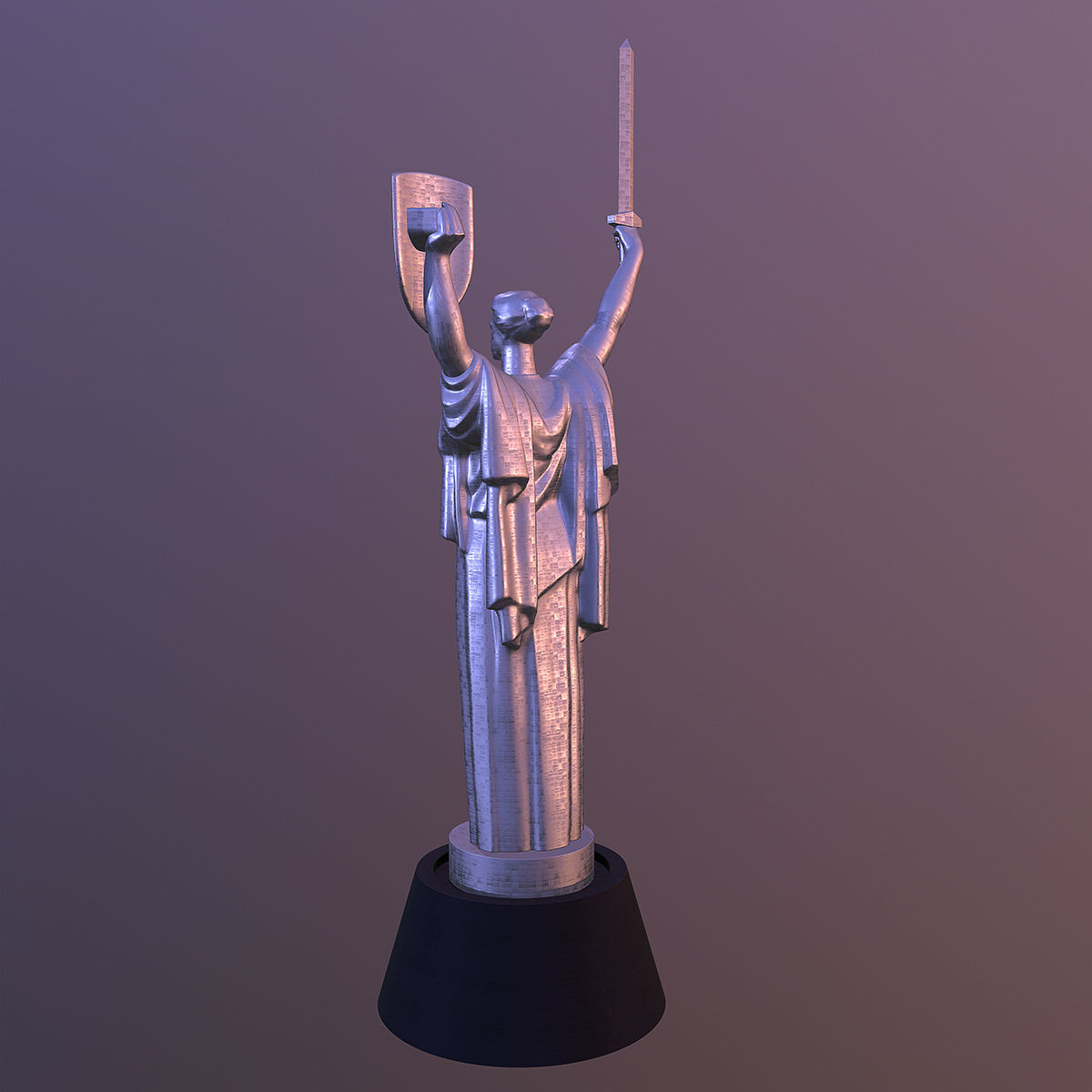 Mother motherland Low-poly 3D model_4