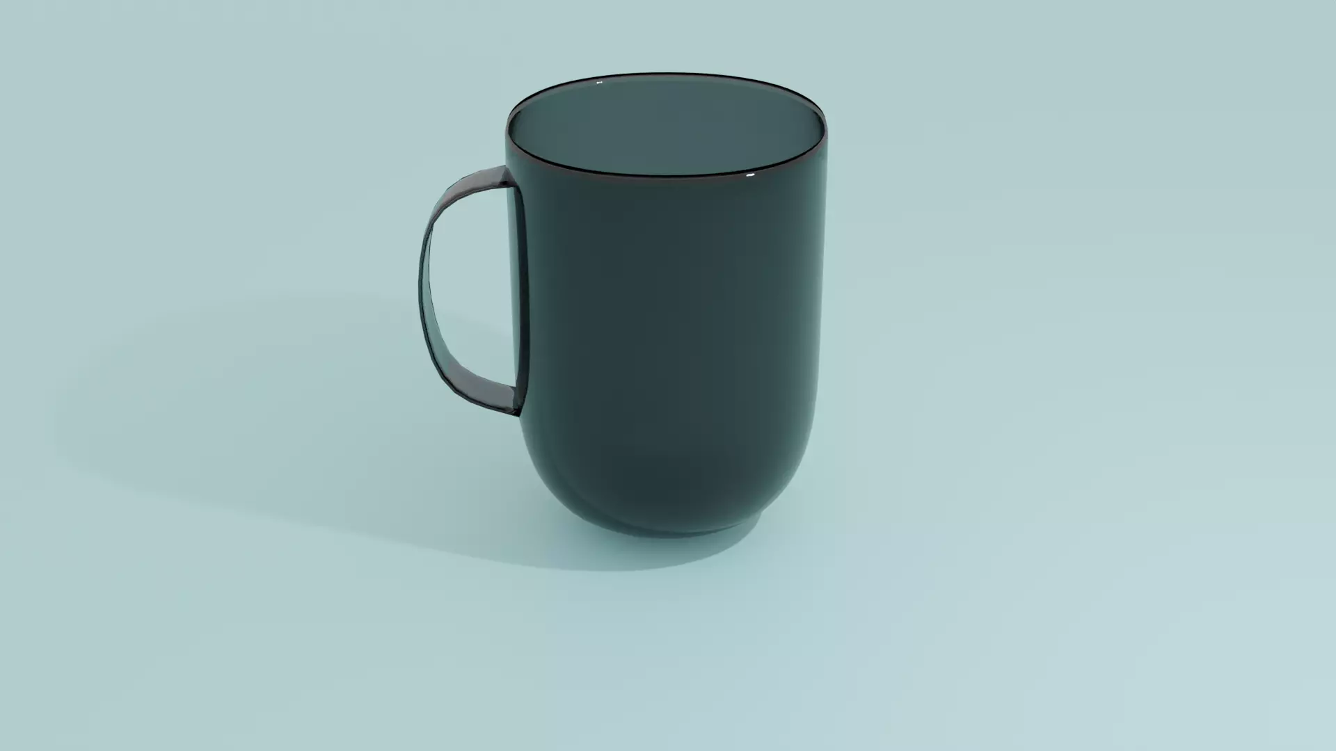 Simple glass cup Low-poly 3D model_0