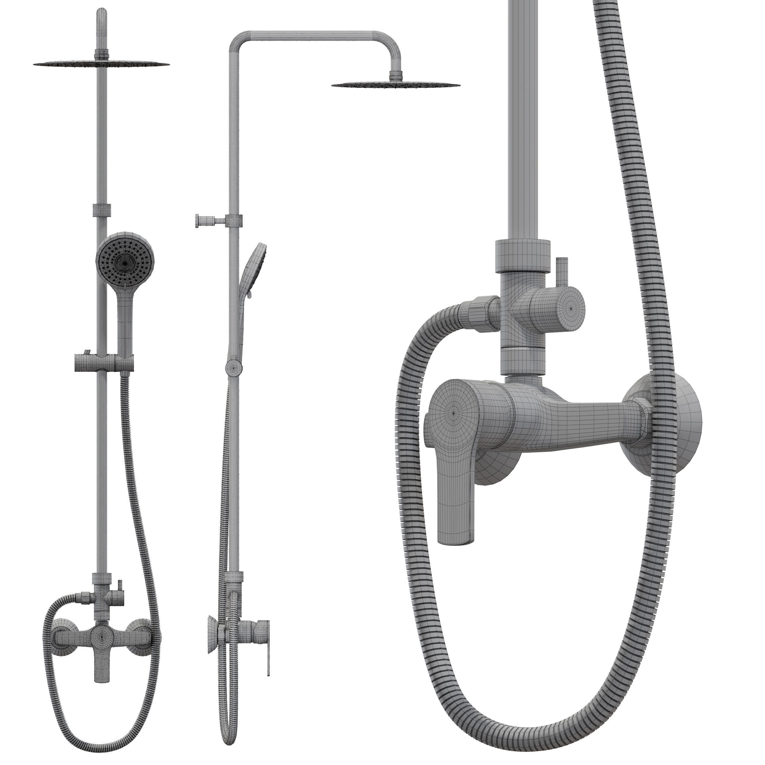 Shower system Ramon Soler TITANIUM 1878RP240 3D model_4