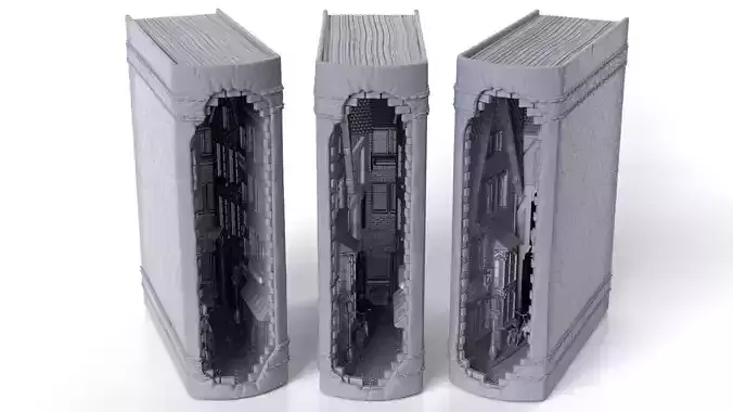 Book Nook - Street in the Book  3D print model