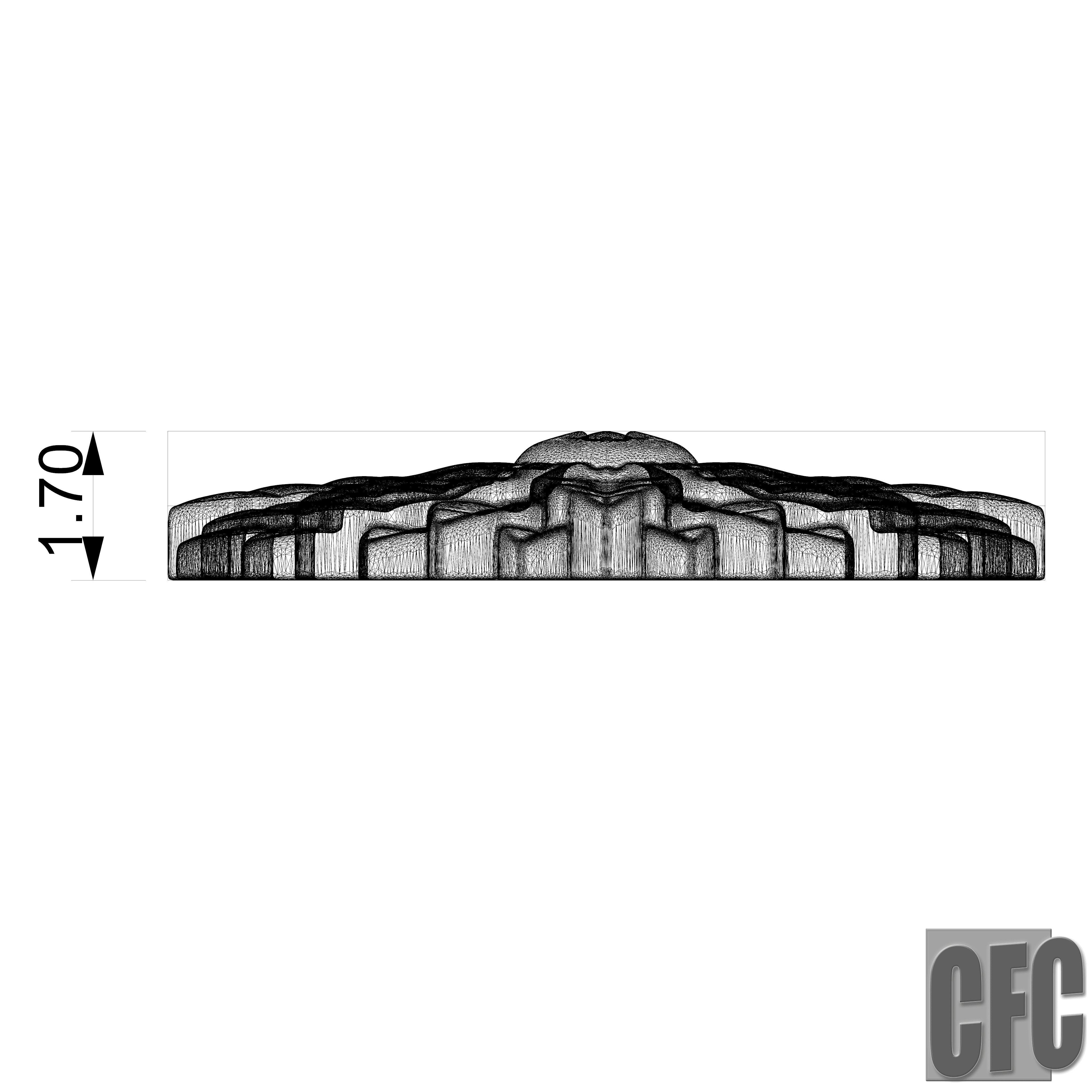 WoodCarving floral detail - 3d model for CNC - FlowerCFC21 3D print model_17