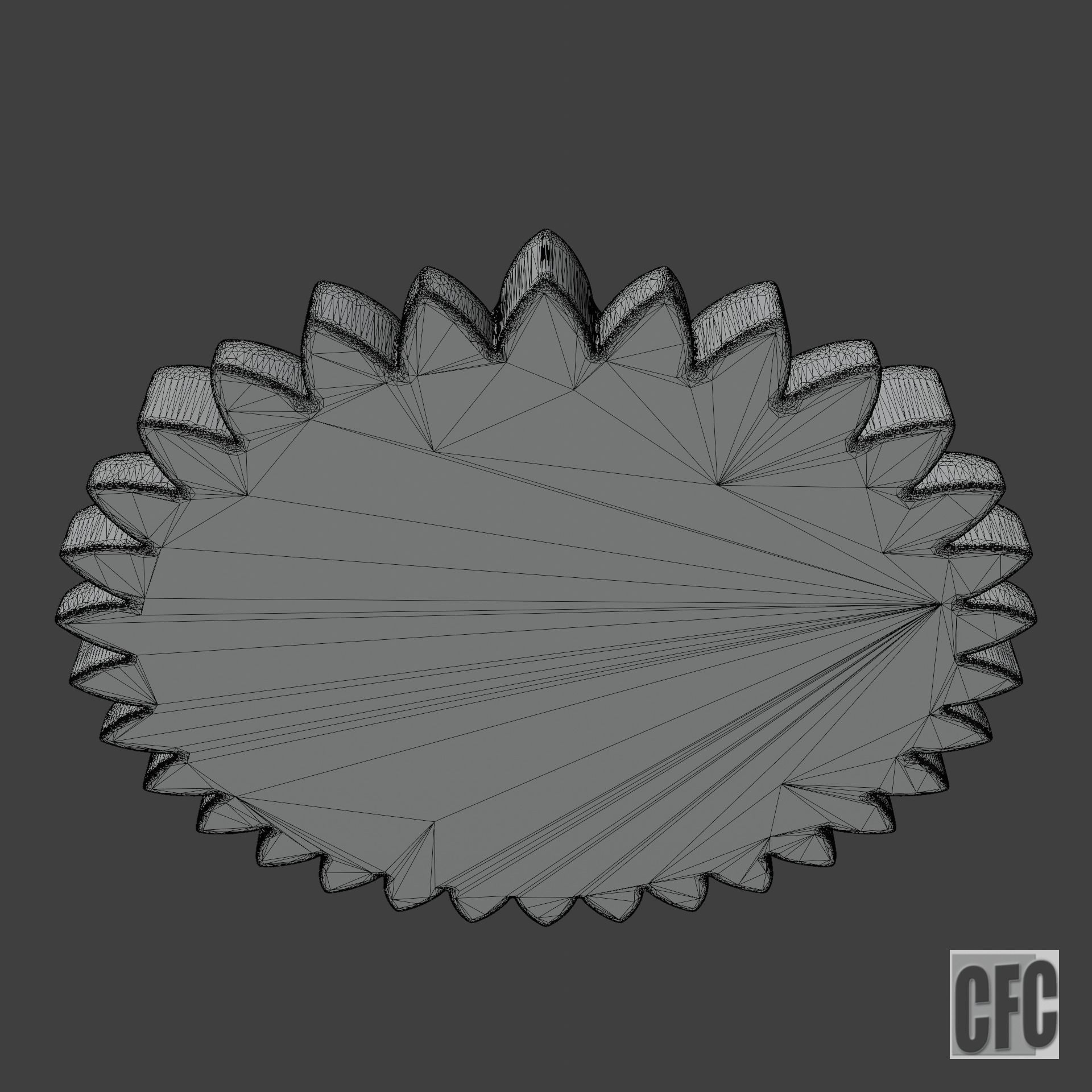 WoodCarving floral detail - 3d model for CNC - FlowerCFC21 3D print model_13