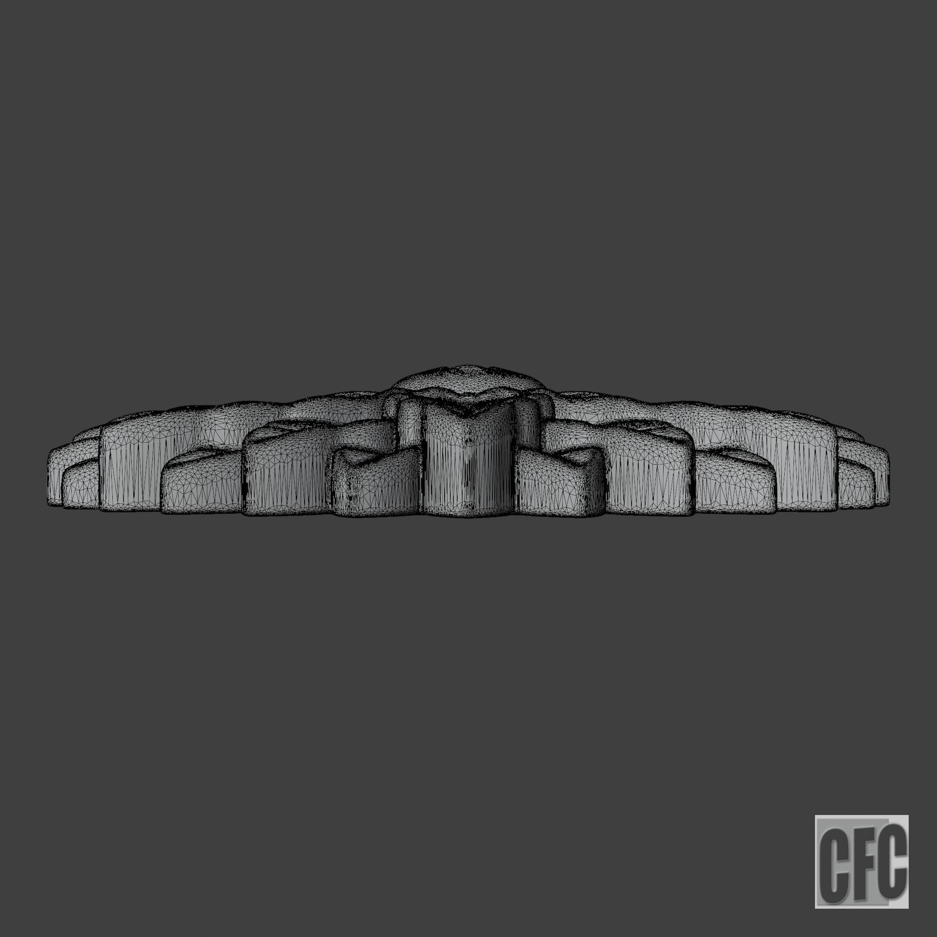 WoodCarving floral detail - 3d model for CNC - FlowerCFC21 3D print model_11