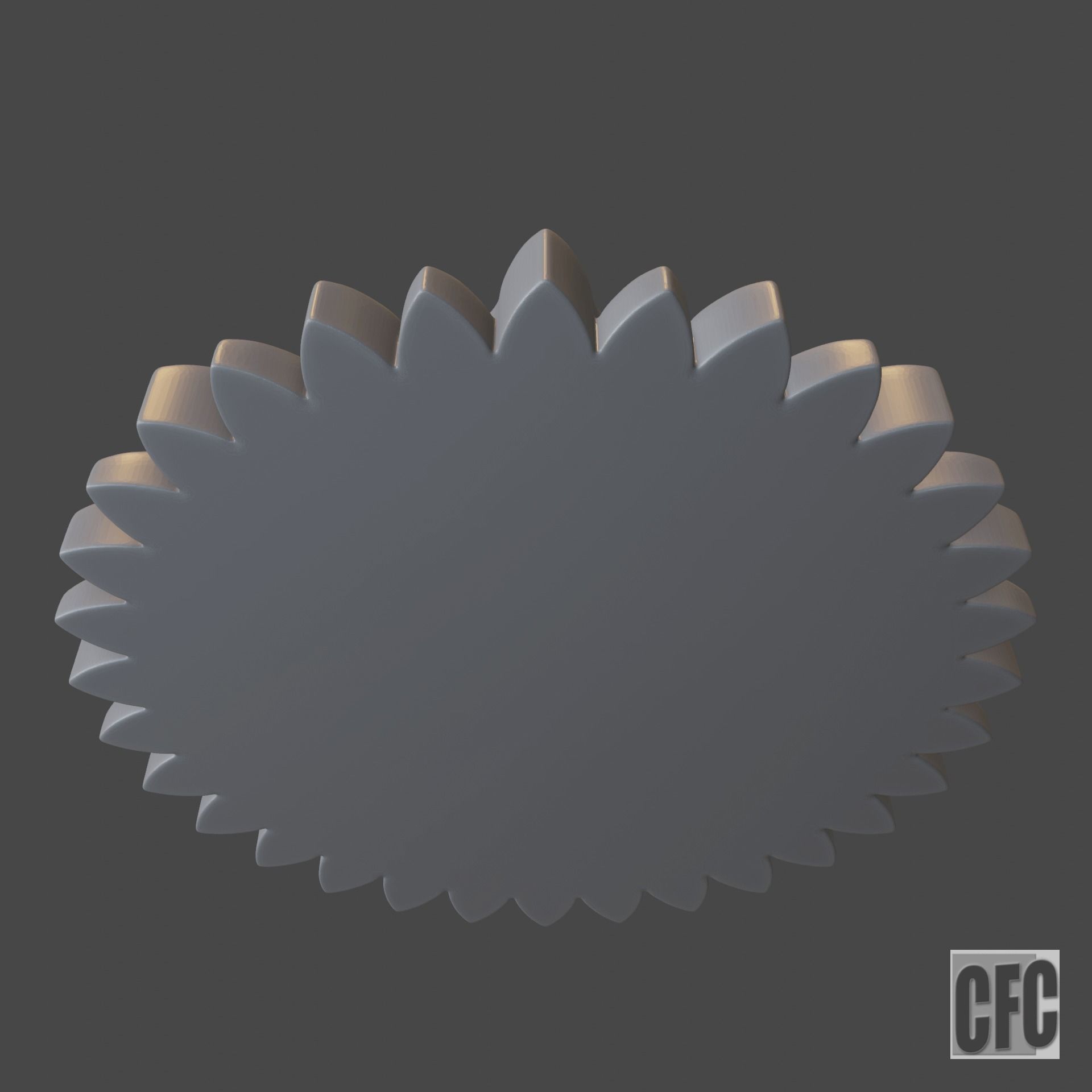 WoodCarving floral detail - 3d model for CNC - FlowerCFC21 3D print model_12