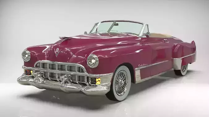 CADILLAC 1949 SERIE 62 convertible Low-poly 3D model
