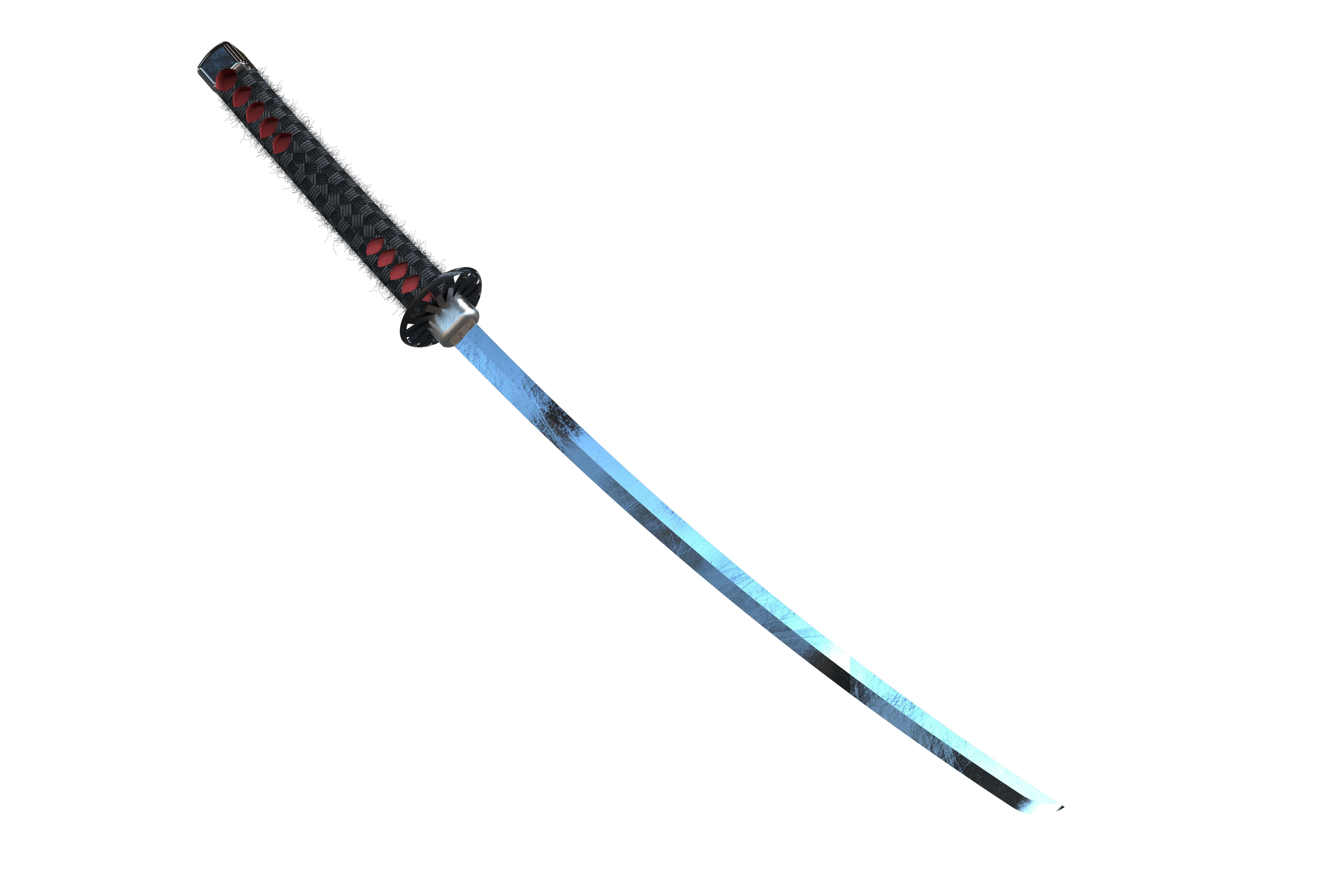 Katana sword from anime Demon slayer 3D model_3
