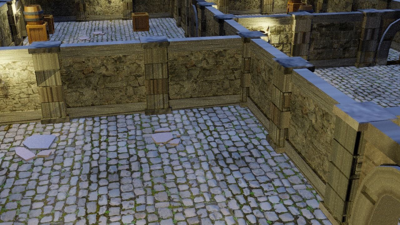 Game Ready Modular Dungeon  Low-poly 3D model_2