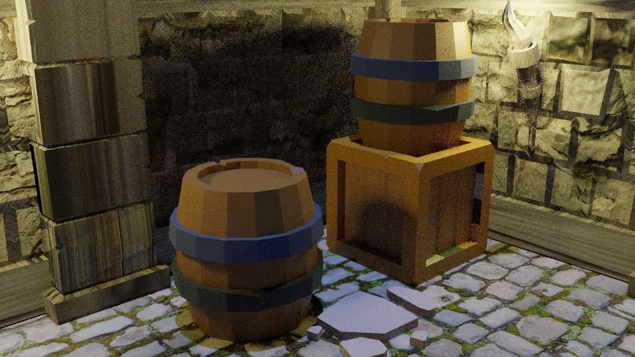 Game Ready Modular Dungeon  Low-poly 3D model_3