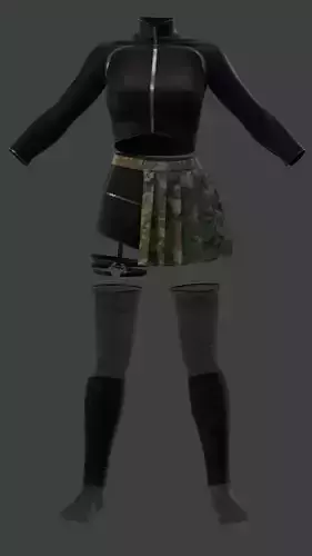 NINJA GIRL SET STYLIZED FIGHTER