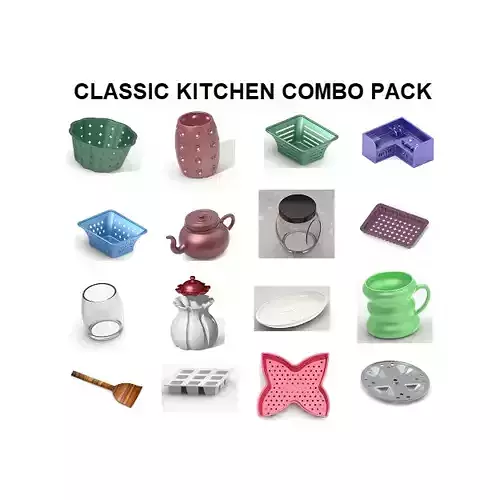 CLASSIC KITCHEN COMBO PACK 3D Model Collection