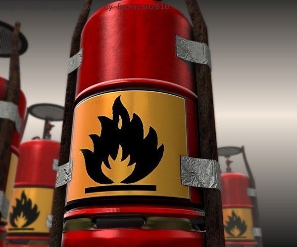 Gas Cooker Made Of Scrap And Duct Tape Low-poly 3D model_8