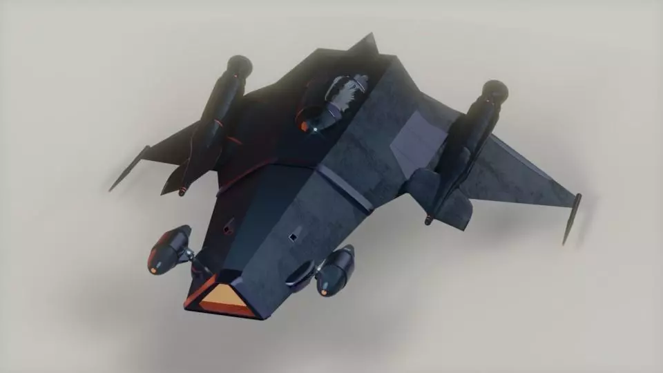 Fighter jet 3D model_0