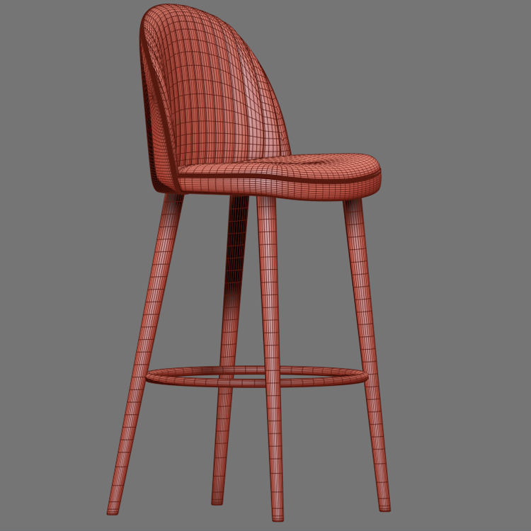 Lily Bar Stool Table 3D model_6