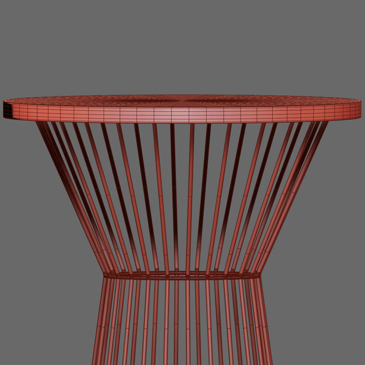Lily Bar Stool Table 3D model_7