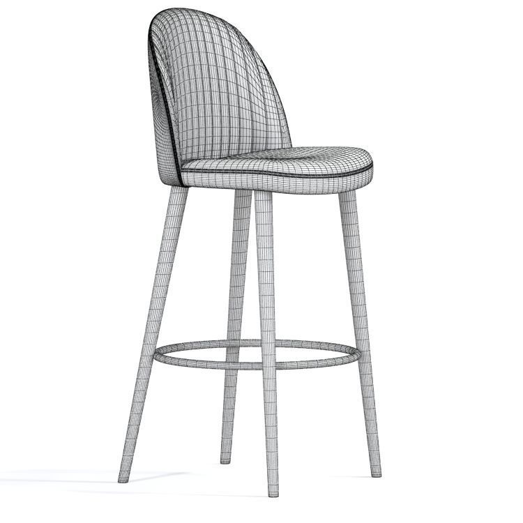 Lily Bar Stool Table 3D model_3