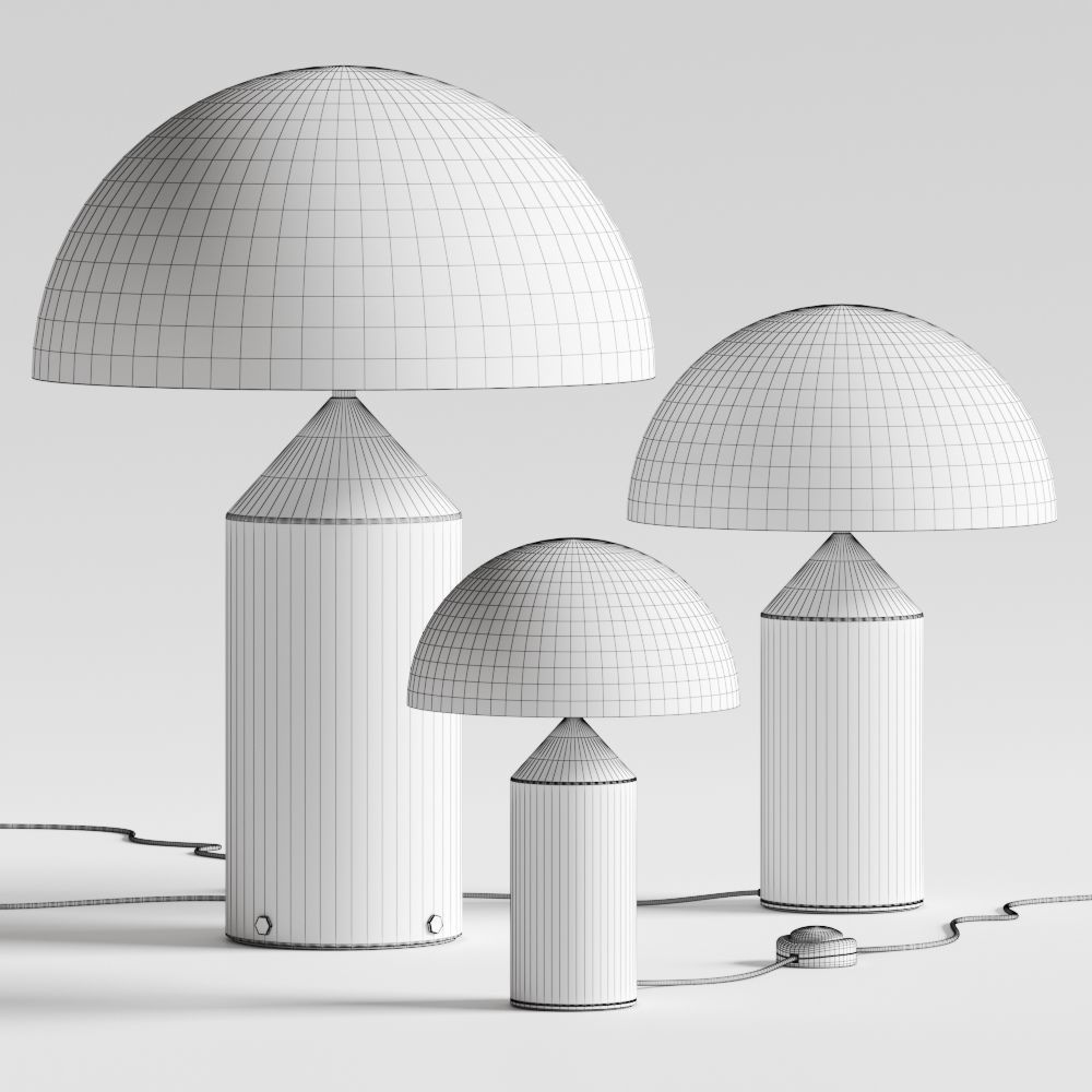 Oluce Atollo Table Lamp 3D model_1