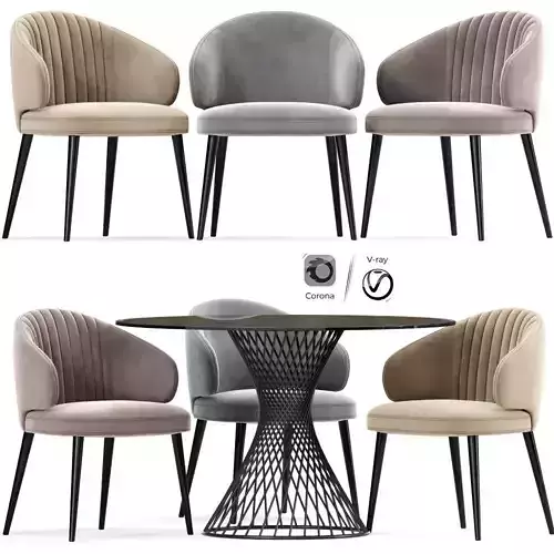 Strip Modrest Carlton Dining Chair Table